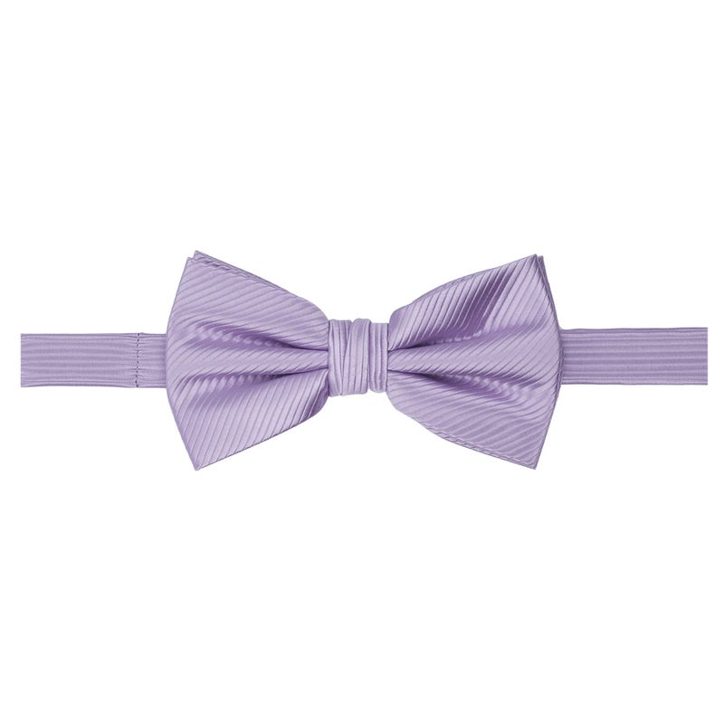 Jacob Alexander Men's Tone on Tone Corded Pre-Tied Bow Tie - Lavender - Image 1